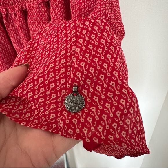 Scotch & Soda Tres Jolie Red Patterned Mini Dress - Picture 7 of 8